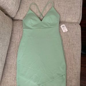 Sage Green Mini Dress